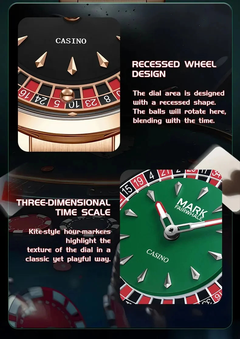 🎰SpinTime™ Casino Roulette Quartz Watch