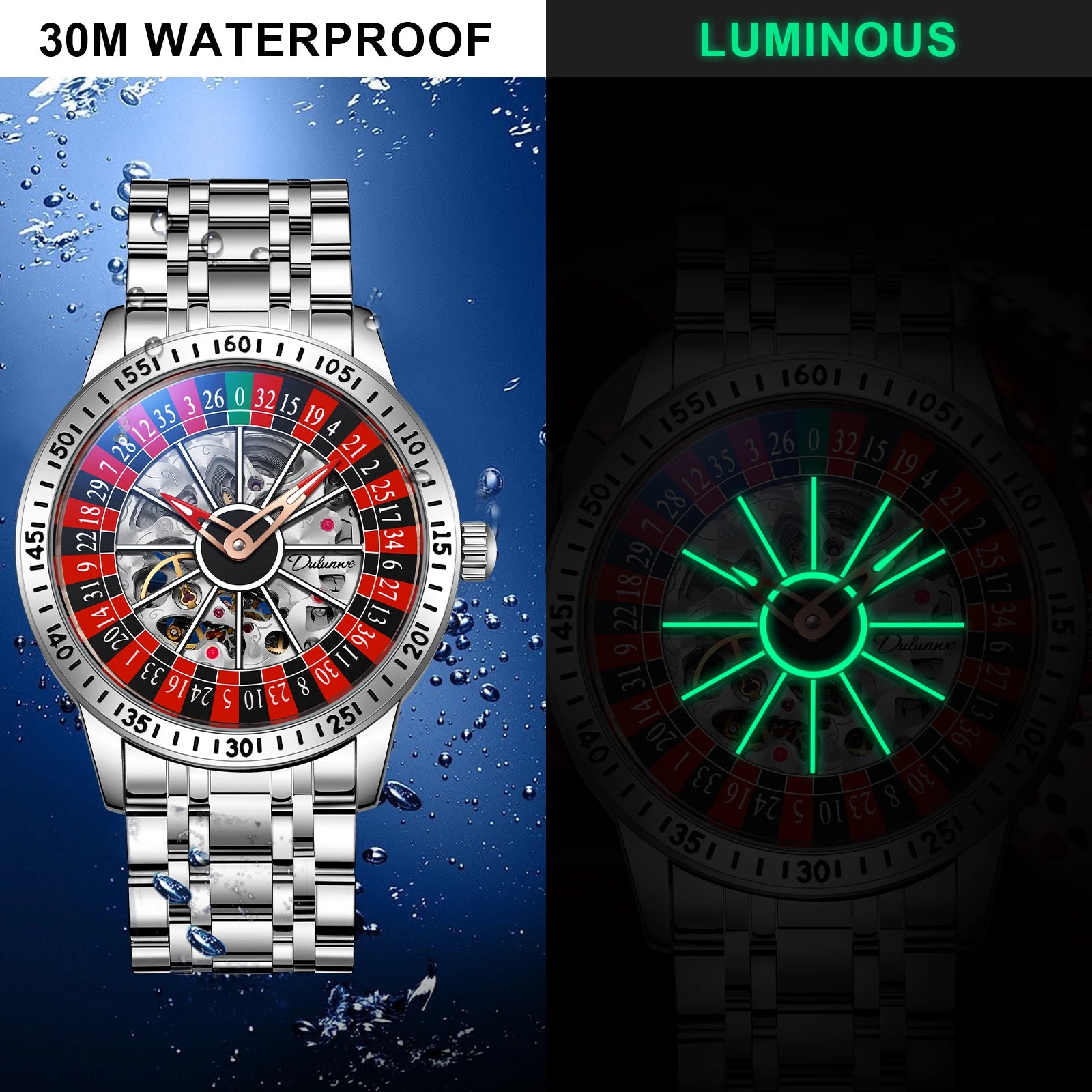 🎰 Roulette Automatic Mechanical Watch