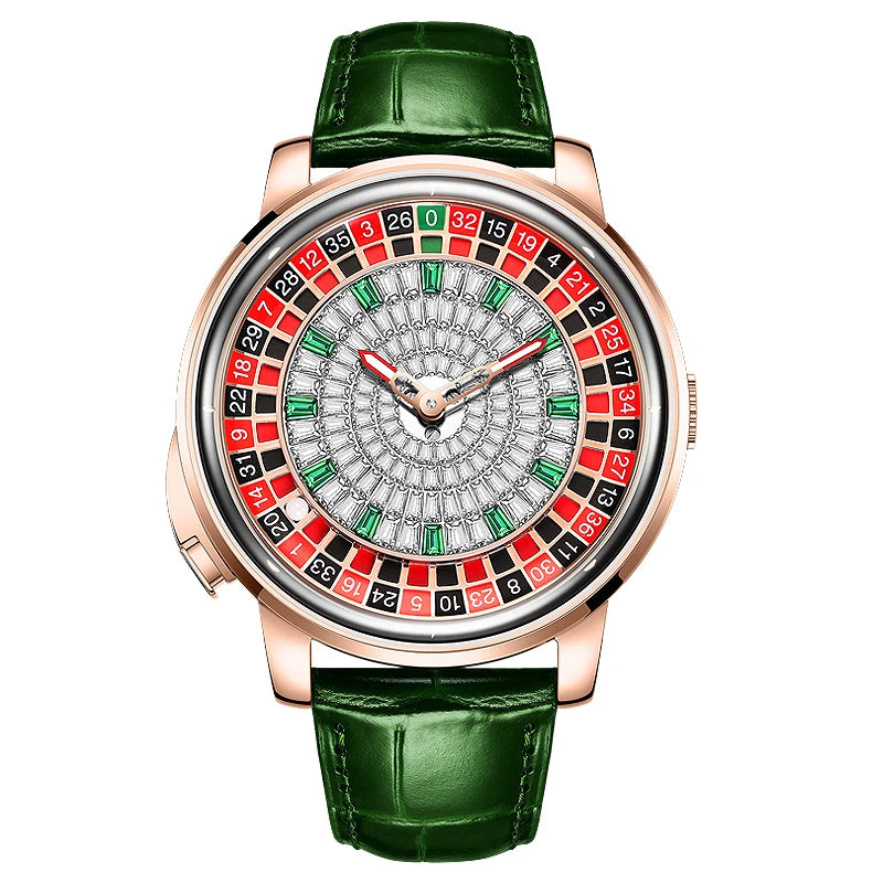 🎰 Roulette Automatic Watch – 46mm Luxury Mechanical Timepiece