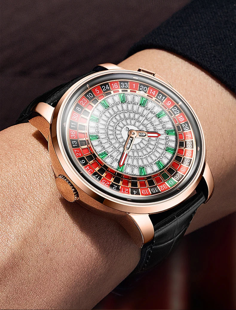 🎰 Roulette Automatic Watch – 46mm Luxury Mechanical Timepiece