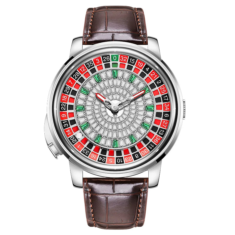 🎰 Roulette Automatic Watch – 46mm Luxury Mechanical Timepiece