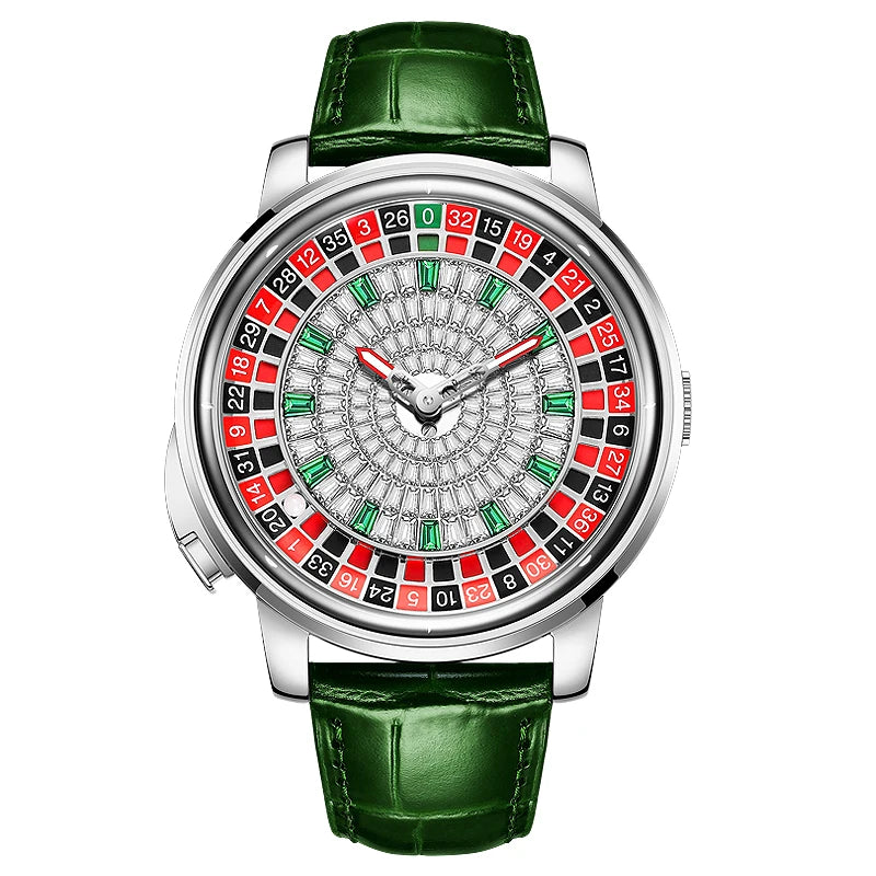 🎰 Roulette Automatic Watch – 46mm Luxury Mechanical Timepiece