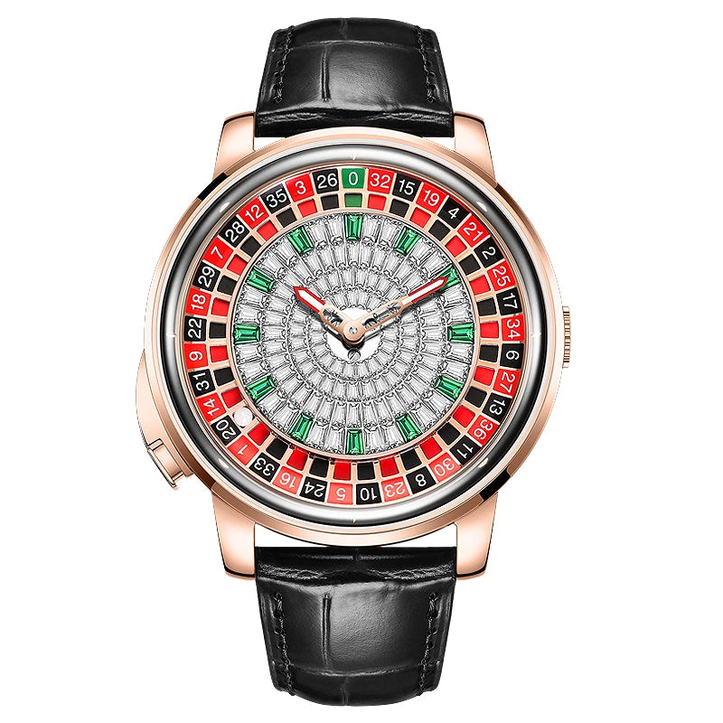 🎰 Roulette Automatic Watch – 46mm Luxury Mechanical Timepiece