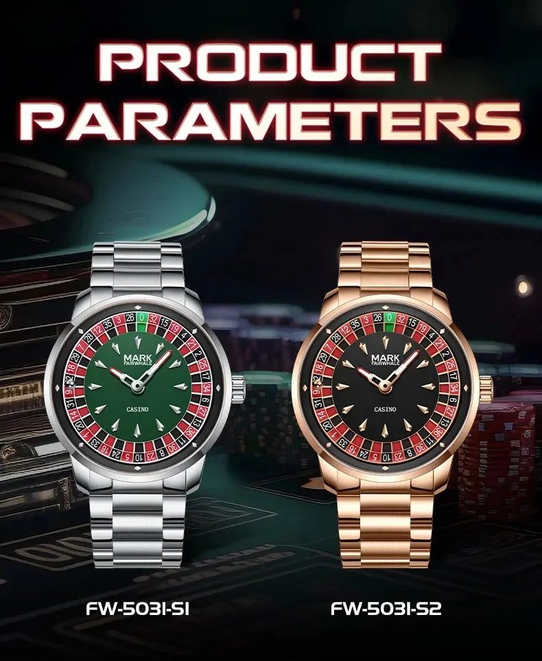 🎰SpinTime™ Casino Roulette Quartz Watch