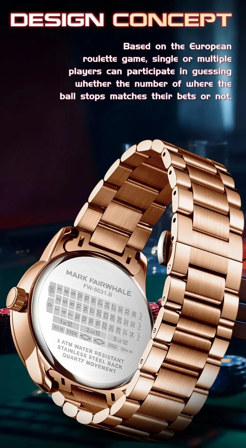🎰SpinTime™ Casino Roulette Quartz Watch