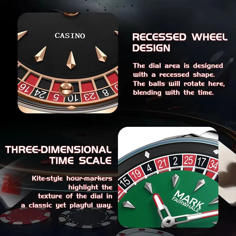 🎰SpinTime™ Casino Roulette Quartz Watch