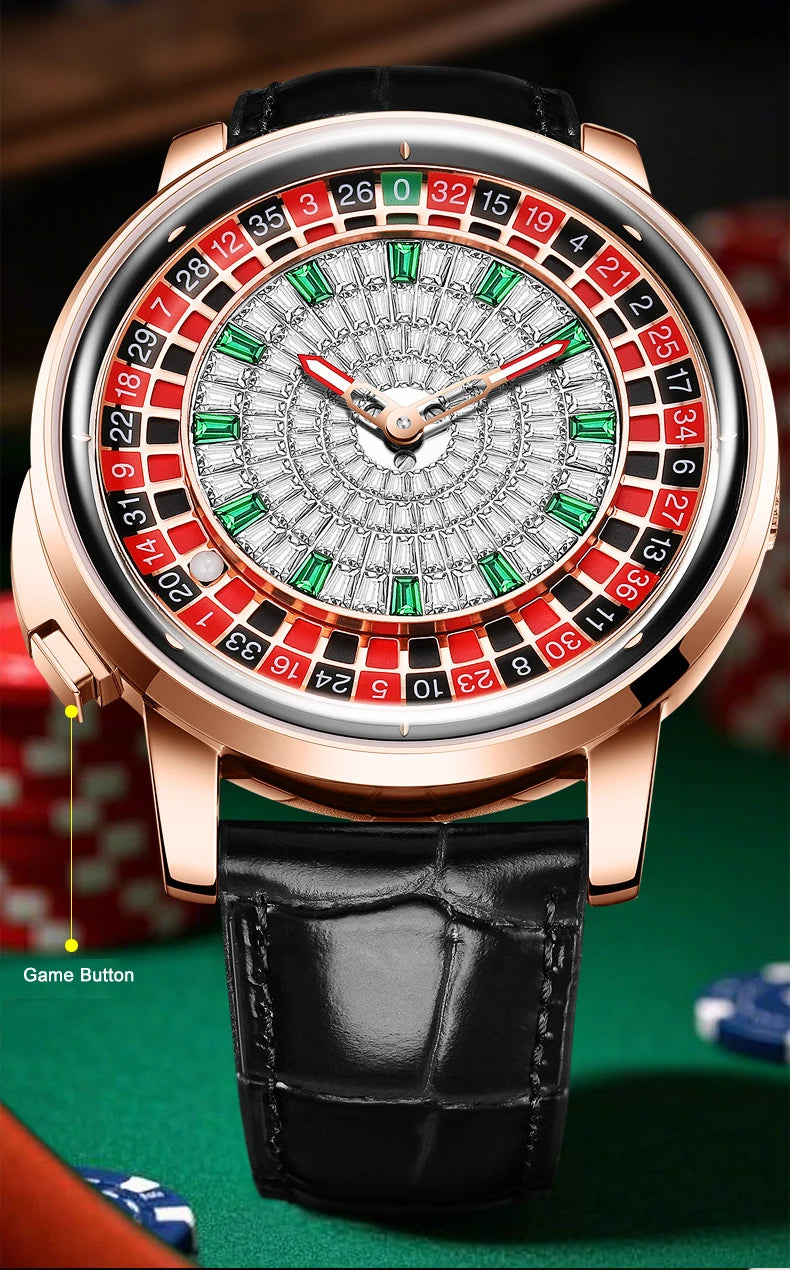🎰 Roulette Automatic Watch – 46mm Luxury Mechanical Timepiece