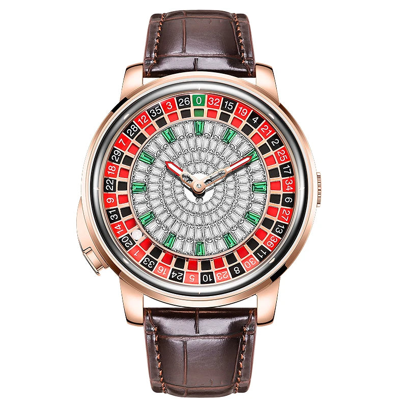 🎰 Roulette Automatic Watch – 46mm Luxury Mechanical Timepiece
