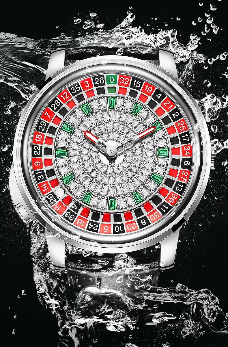 🎰 Roulette Automatic Watch – 46mm Luxury Mechanical Timepiece