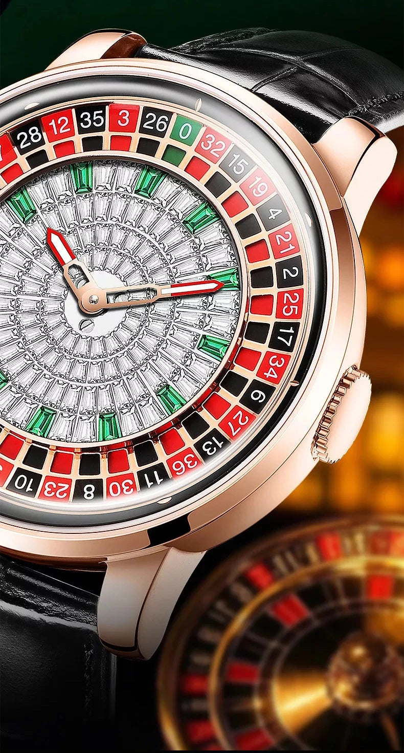 🎰 Roulette Automatic Watch – 46mm Luxury Mechanical Timepiece