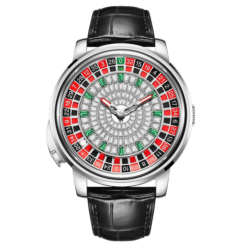 🎰 Roulette Automatic Watch – 46mm Luxury Mechanical Timepiece